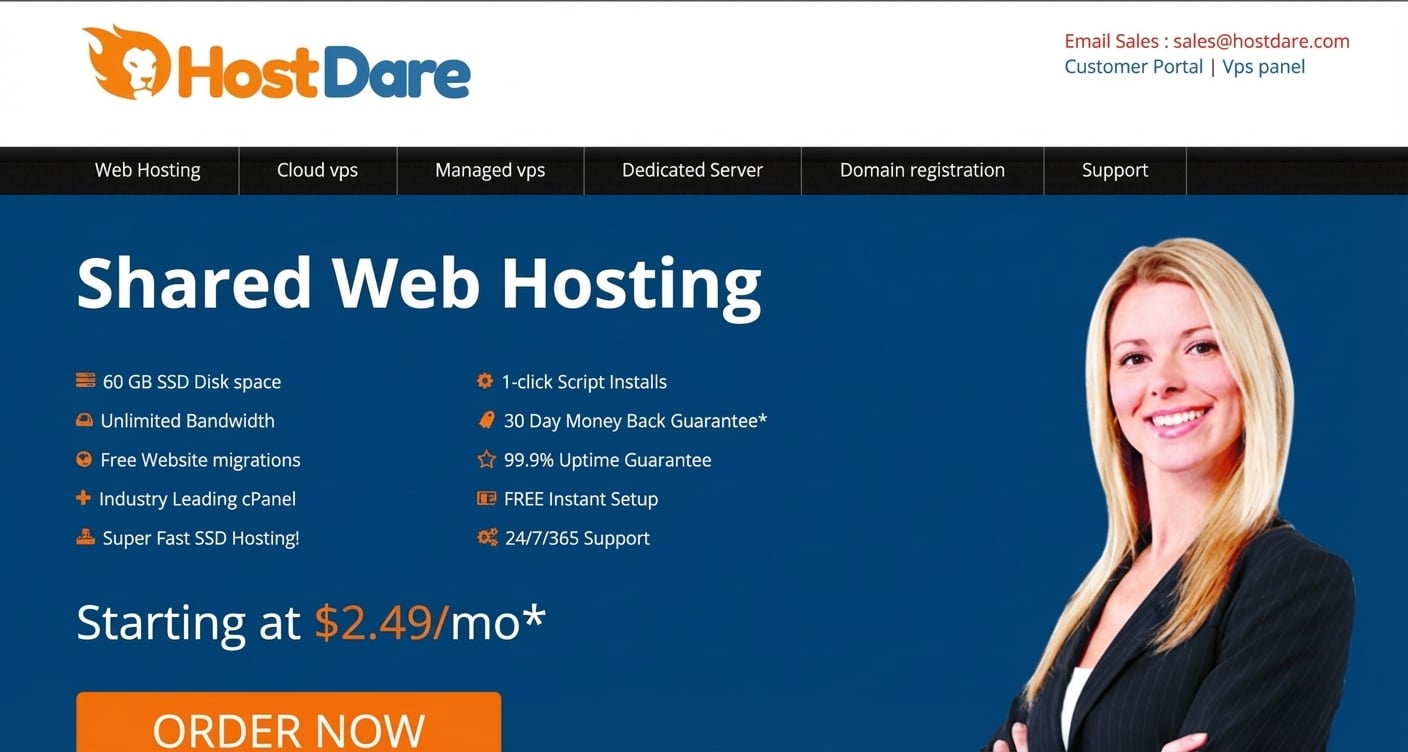 HostDare年末促销:洛杉矶VPS低至$12.99/年,CN2 GIA+AS9929+CMIN2三网优化7.5折