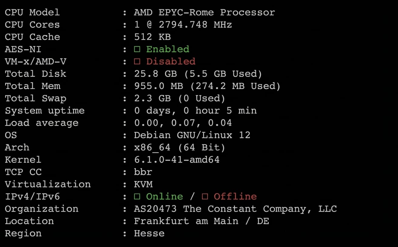Vultr德国法兰克福VPS测评:联通直连延迟仅150ms,电信/移动网络表现对比
